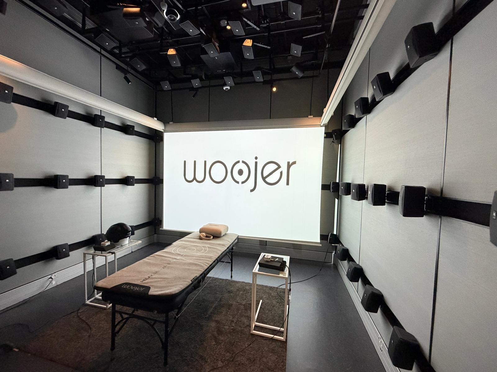 Woojer products in the Amedi Lab multisensory research room